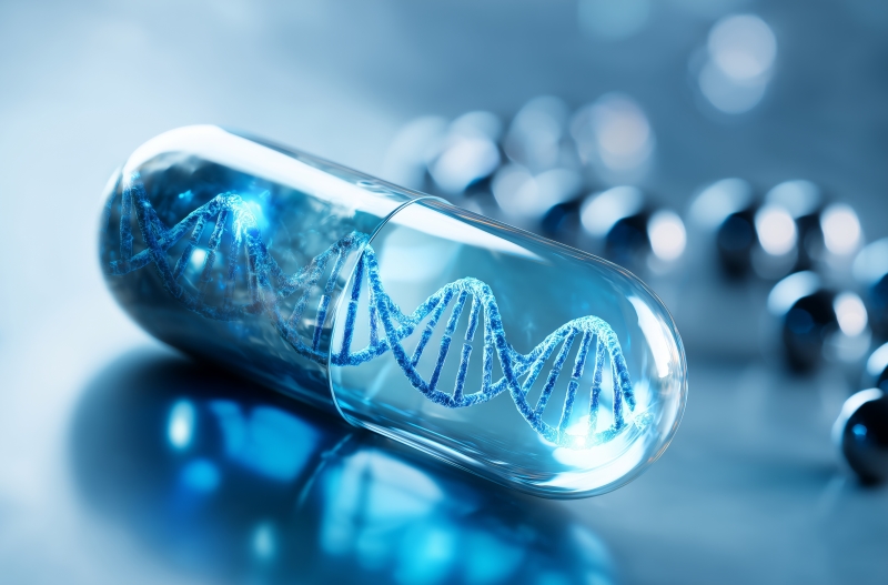 DNA Strand in a Pill shape