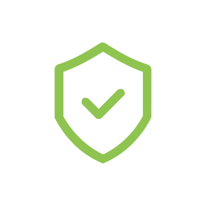 Shield with tick icon