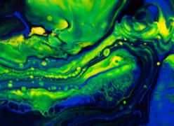 green and blue coating