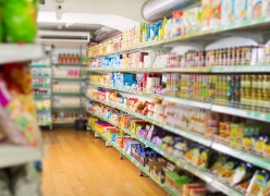 boxes in isle of store
